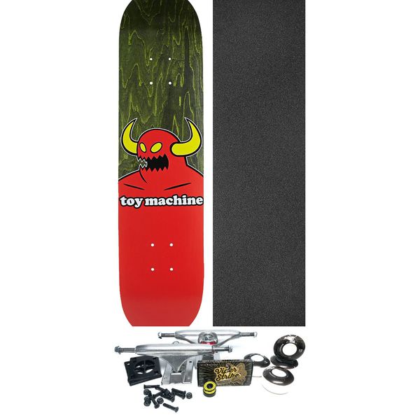 Toy Machine Skateboards Monster Assorted Colors Skateboard Deck - 8.5" x 32.25" - Complete Skateboard Bundle
